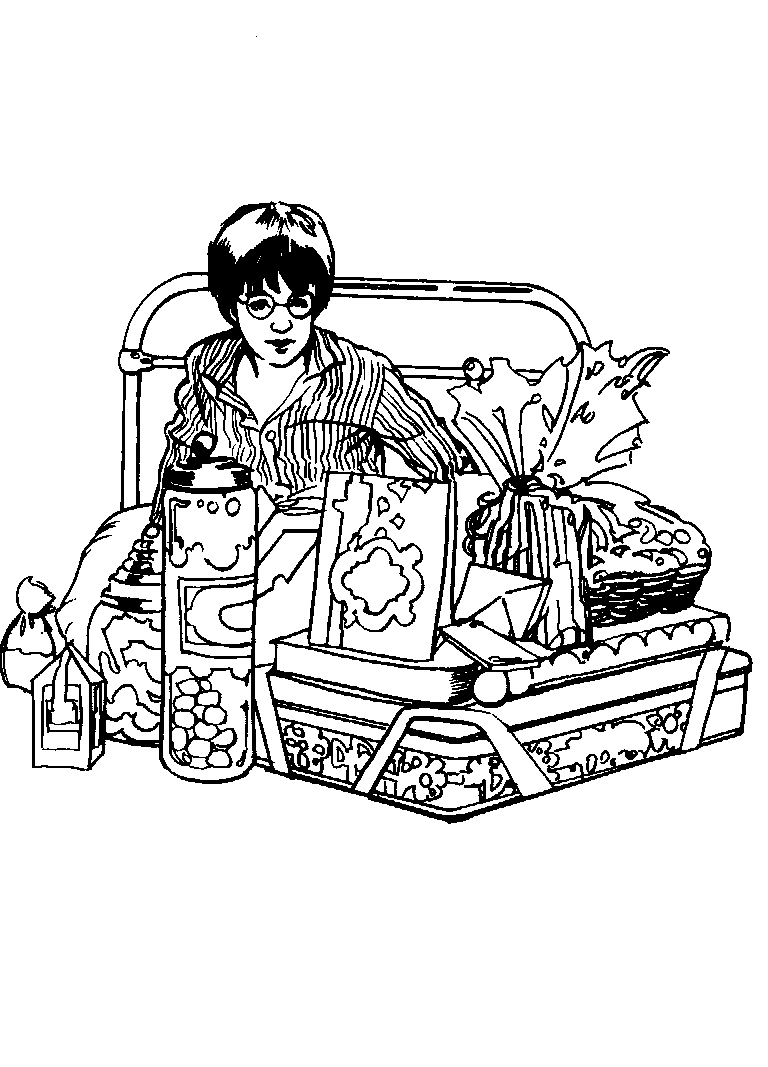 Plansa de colorat cu Harry Potter 134 40